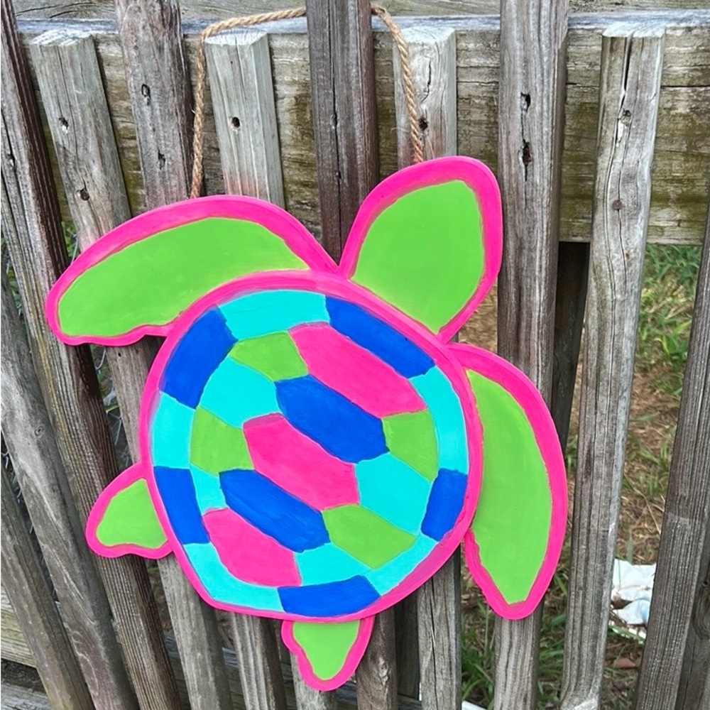 Turtle Wall Art Hand Painted
